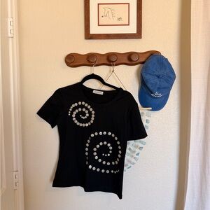 100% cotton free people ragabond studio button detail tee